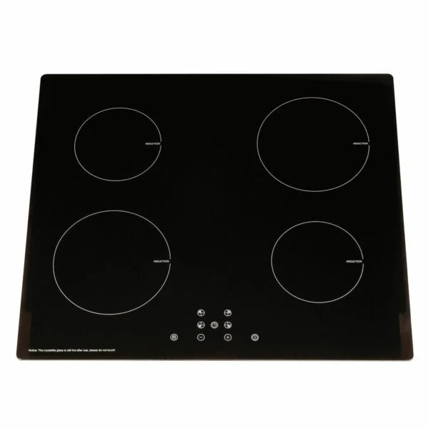 SIA 60cm Black 4 Zone Touch Control Induction Hob & Cooker Hood Fan - London Houseware - 6