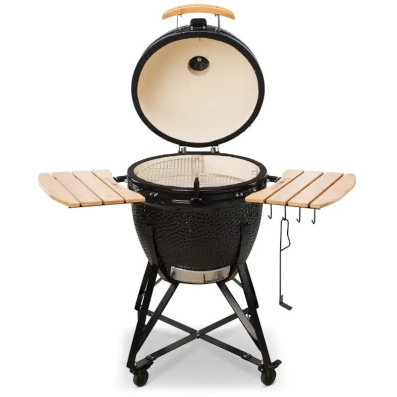 59cm Grande Charcoal BBQ Grills, Black Pack - Kamado Bono - Naamaste London Homewares - 12