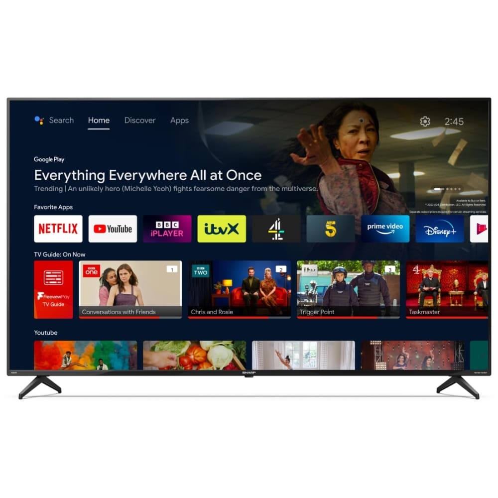 Sharp Television, 70 Inch Android 4K Ultra HD - 4T-C70FN2KL2AB - London Houseware - 7