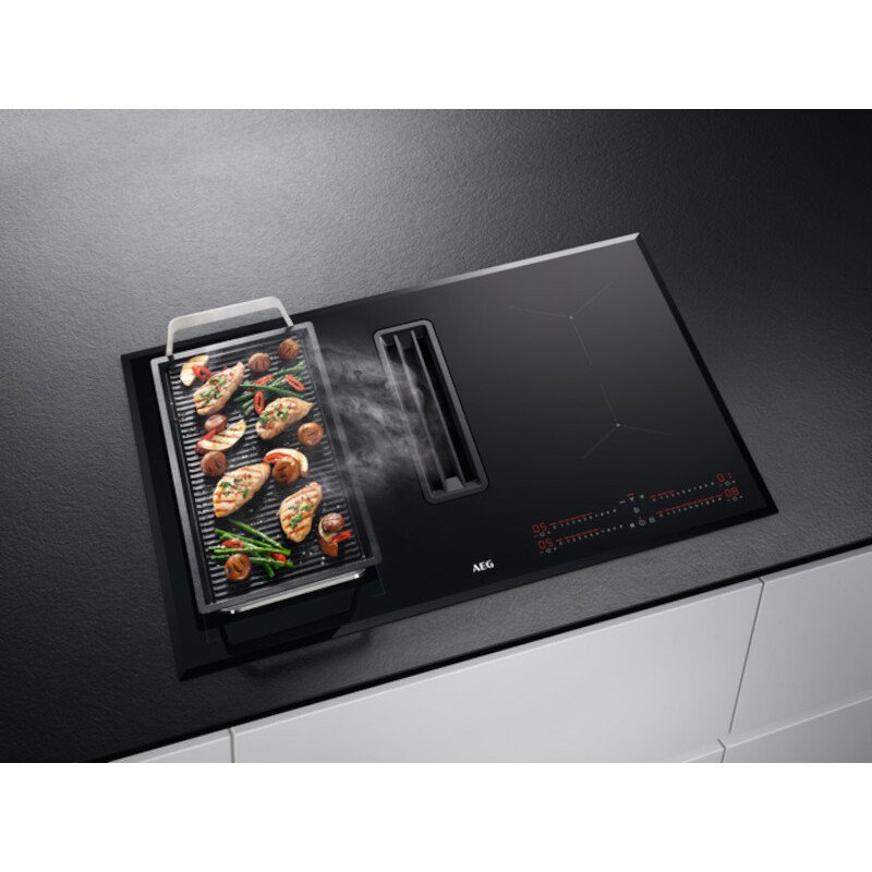 80cm Black Vented Hob , A+ Rated - AEG CCE84543FB - Naamaste London Homewares - 6