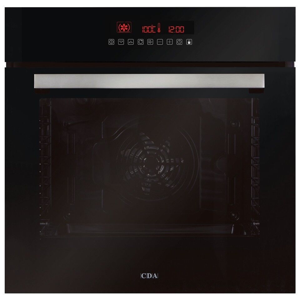 76L Pyrolytic Built In Electric Oven, Black – CDA SK511BL - London Houseware - 1