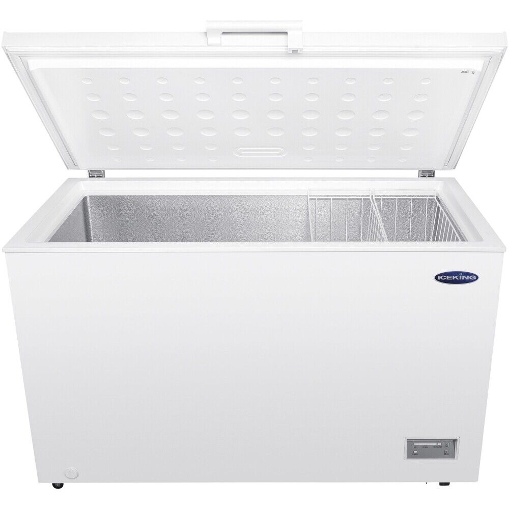 371L Static Chest Freezer, White - IceKing CF371EW - Naamaste London Homewares - 2