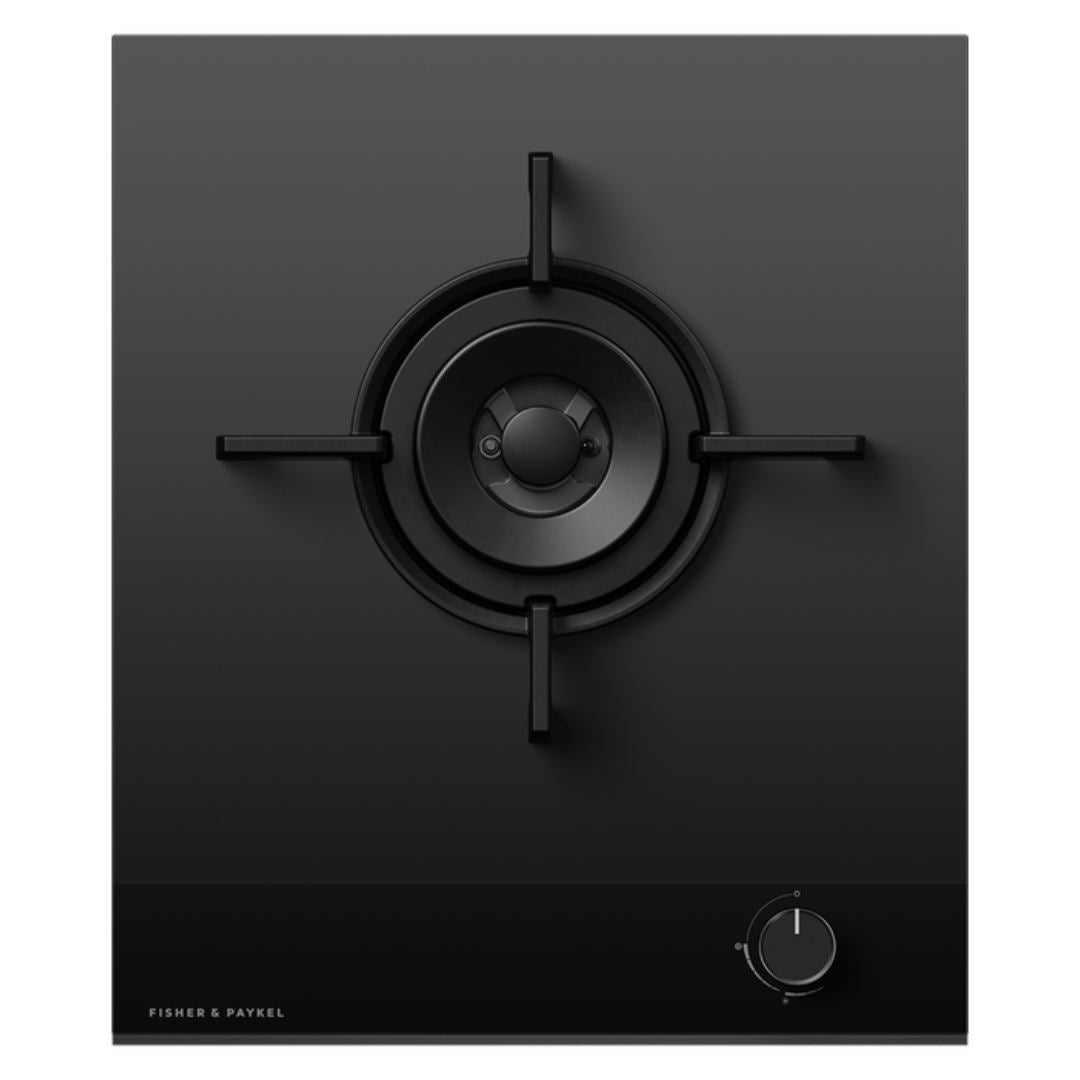 45cm LPG Gas Hob, Black on Glass - Fisher & Paykel CG451DLPGB4 - Naamaste London Homewares - 1