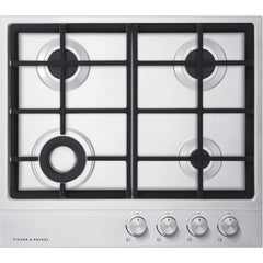 60cm 4 Burner Gas Hob Stainless Steel - Fisher & Paykel CG604DNGX1 - Naamaste London Homewares - 1