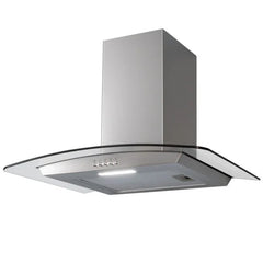 SIA CGH60SS- 60cm Stainless Steel Glass Chimney Cooker Hood - London Houseware - 4