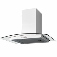 60cm White Chimney Cooker Hood - SIA CGH60WH - London Houseware - 1