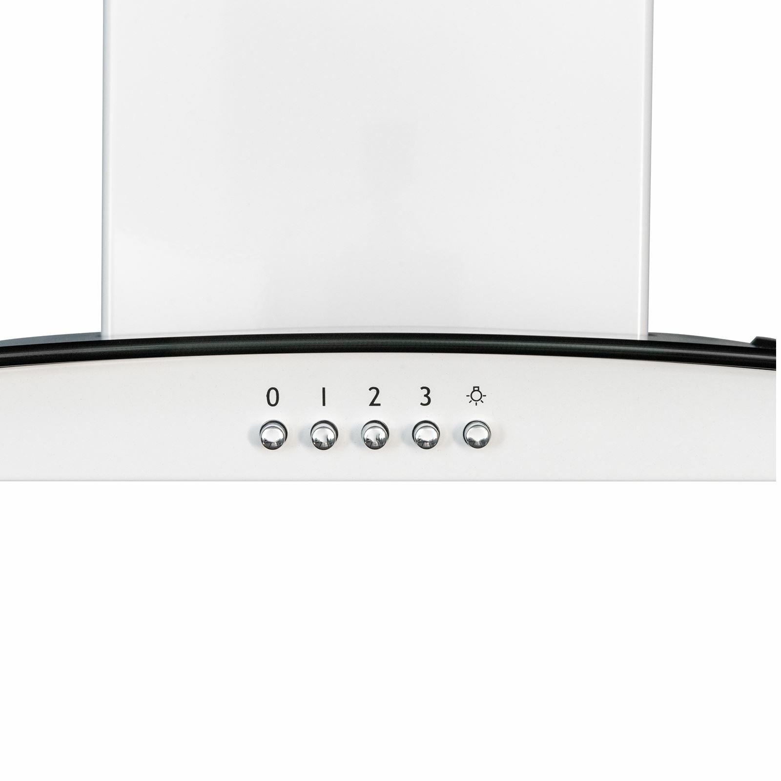 60cm White Chimney Cooker Hood - SIA CGH60WH - London Houseware - 4