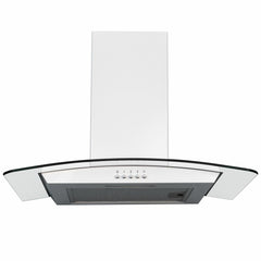 60cm White Chimney Cooker Hood - SIA CGH60WH - London Houseware - 3