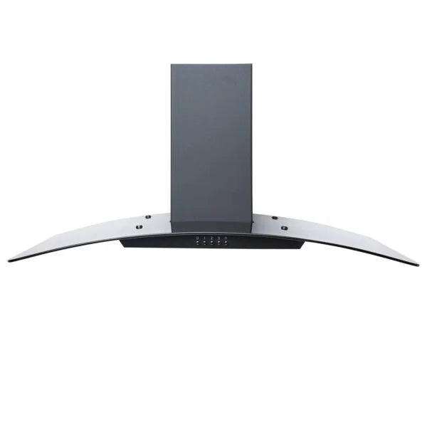 90cm Black Curved Glass Chimney Cooker Hood – SIA CGHS90BL - London Houseware - 4