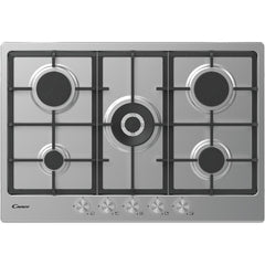 75cm 5 Burner Gas Hob Stainless Steel - Candy CHG74WPX - London Houseware - 1