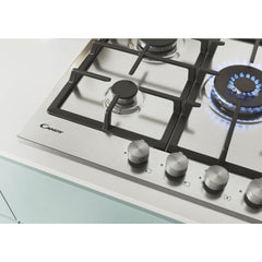 75cm 5 Burner Gas Hob Stainless Steel - Candy CHG74WPX - London Houseware - 2