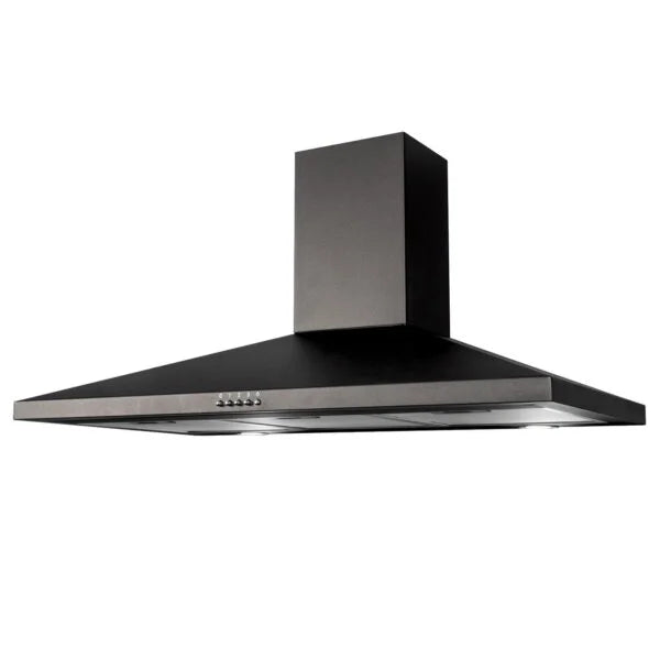 SIA CHL100BL- 100cm Black Pyramid Chimney Cooker Hood - London Houseware - 1