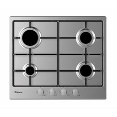 60cm 4 Burner Gas Hob Stainless Steel - Candy CHW6BRX - Naamaste London Homewares - 1