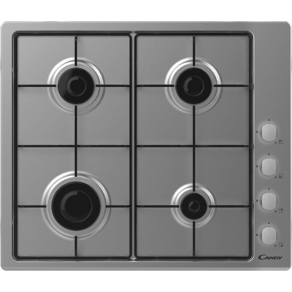 Stainless Steel 4 Burner Gas Hob - Candy CHW6LX - Naamaste London Homewares - 1