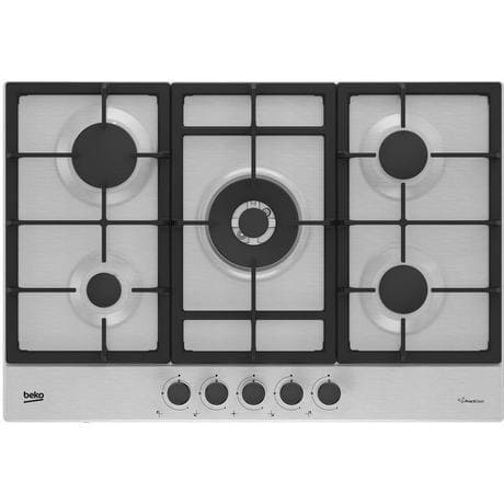 Frameless 5 Burner Gas Hob Stainless Steel - Beko CIHYG32SXE - London Houseware - 1