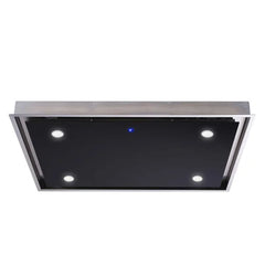 SIA CLN91BL-90cm Black Remote Ceiling Cooker Hood - London Houseware - 1