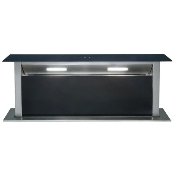 90cm Black Downdraft Extractor Cooker Hood – SIA DD90BL - London Houseware - 1