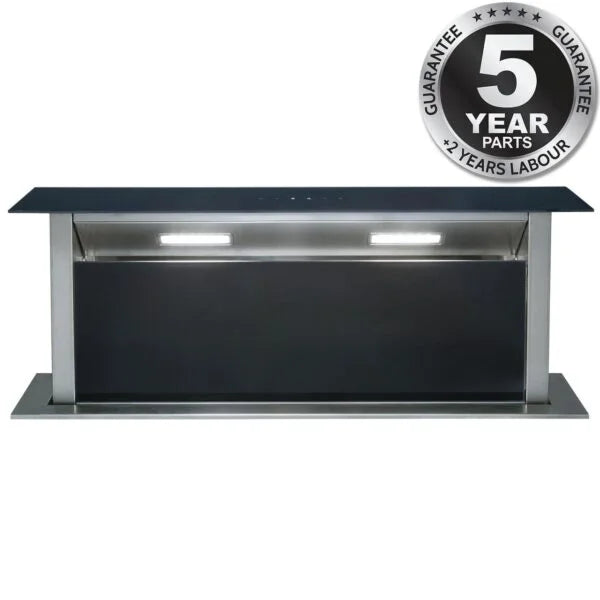 90cm Black Downdraft Extractor Cooker Hood – SIA DD90BL - London Houseware - 2