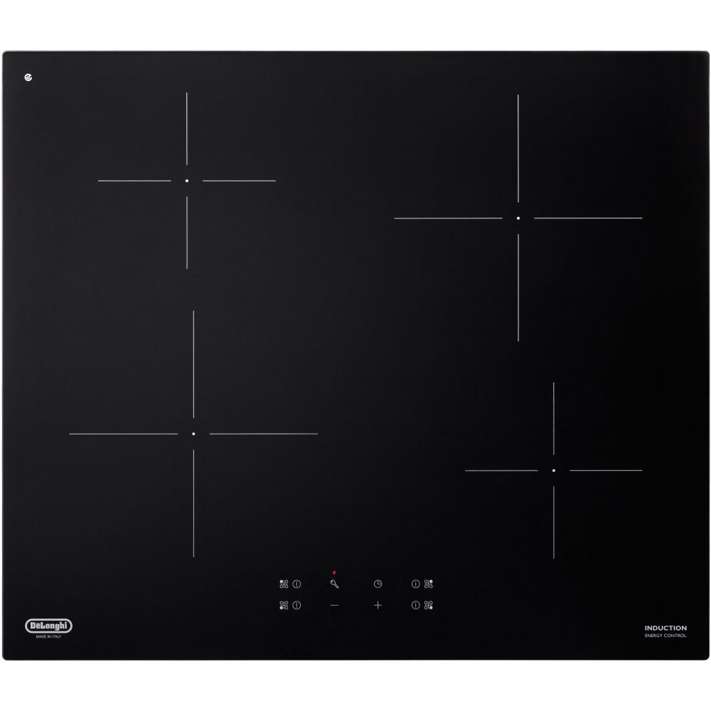 60cm Black 4 Zone Induction Hob - DeLonghi DPIN 60 - Naamaste London Homewares - 1