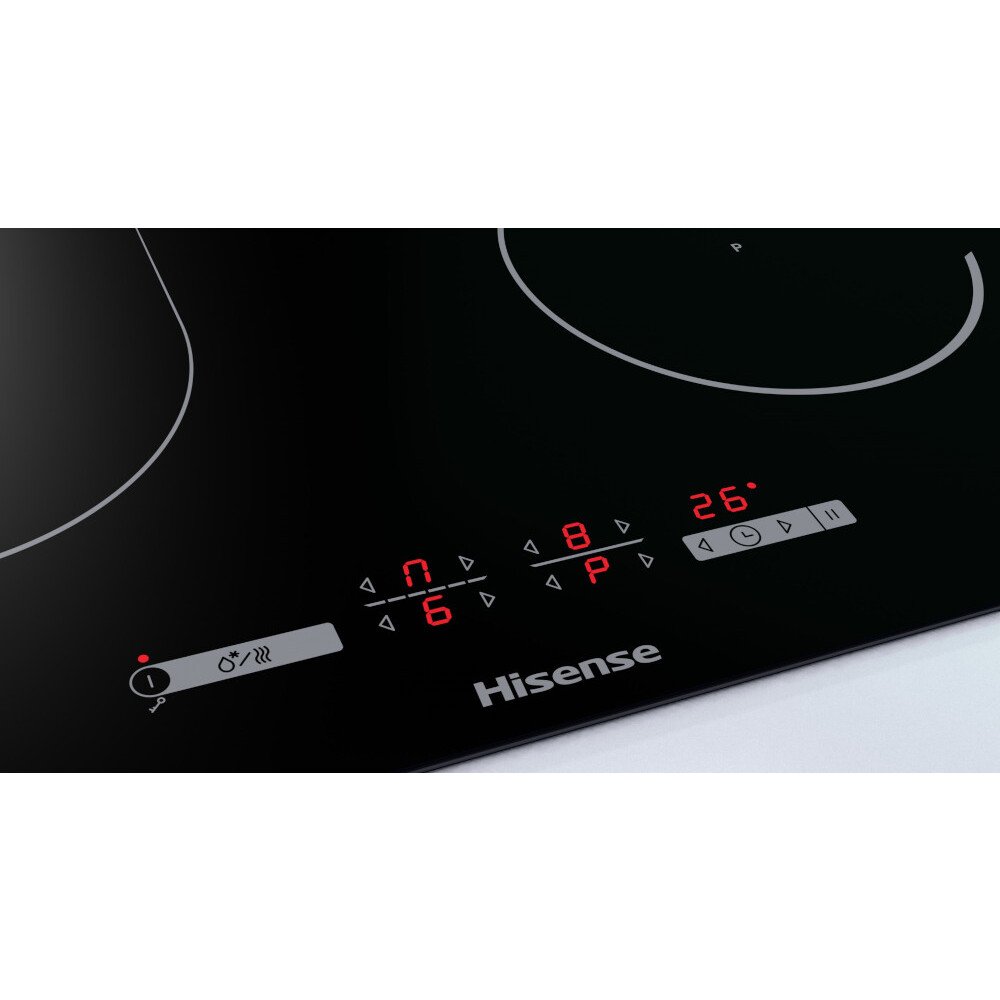 60cm Black 4 Zone Ceramic Hob - Hisense E6432C - Naamaste London Homewares - 4