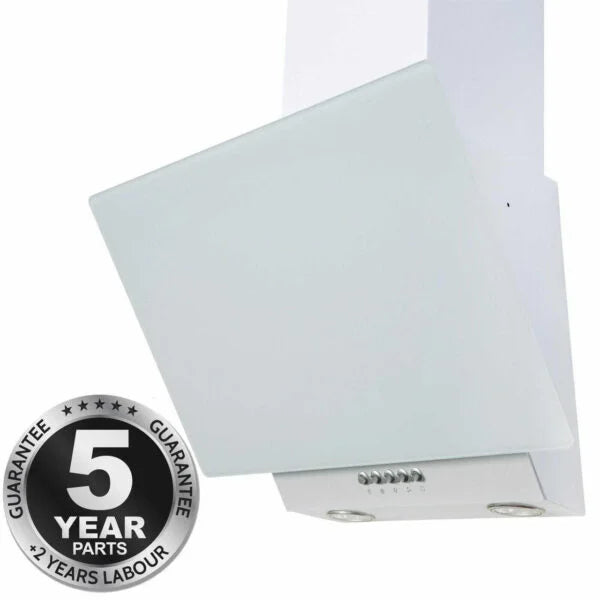 60cm Chimney Cooker Hood & Carbon Filter - SIA EAG61WH , White - London Houseware - 1