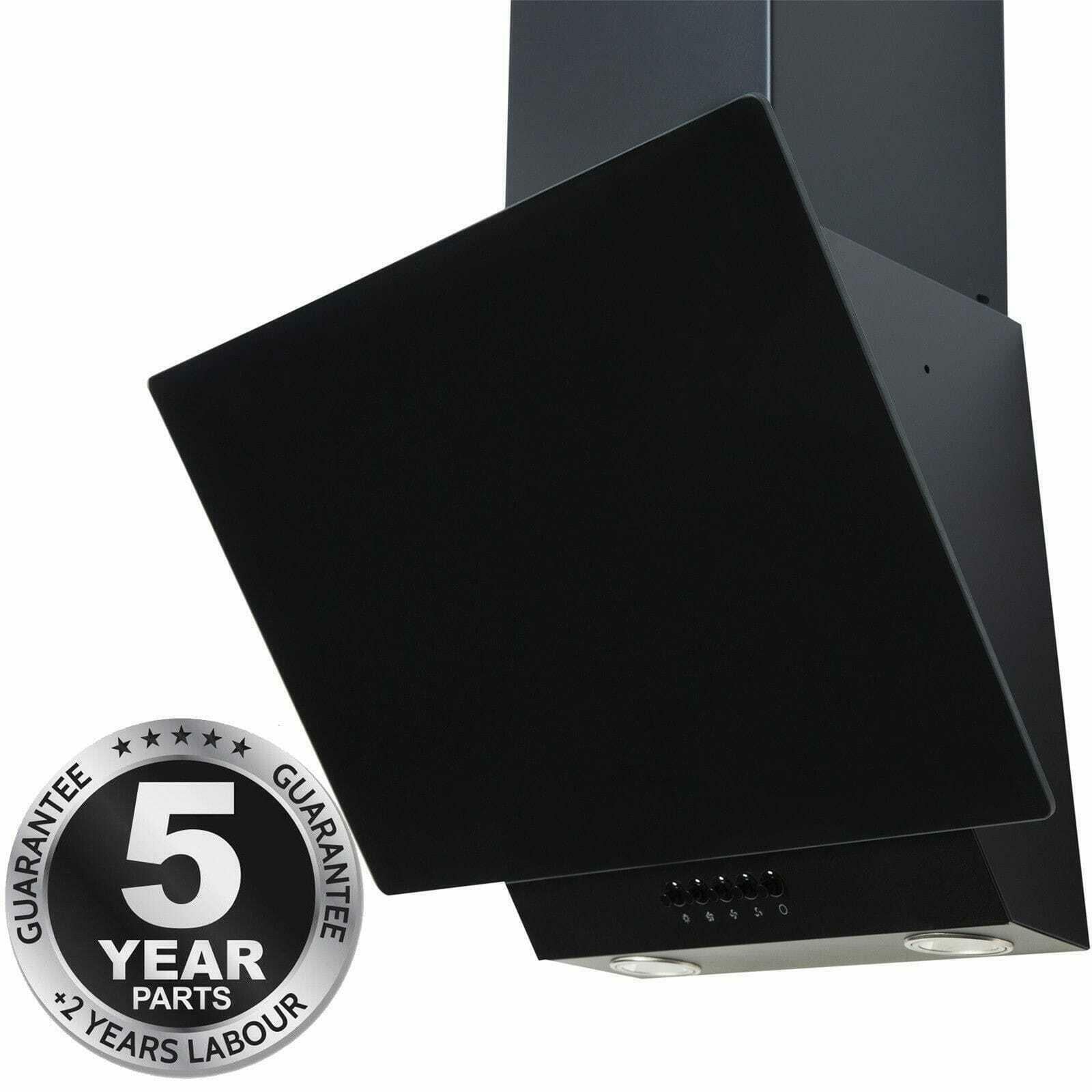 70cm Black Angled Cooker Hood / Kitchen Extractor Fan - SIA EAG71BL - London Houseware - 5