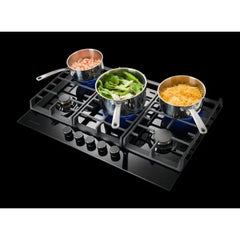 Black Glass 5 Burner Gas Hob Eclipse - Rangemaster ECL75HPNGFBL/BL - London Houseware - 2