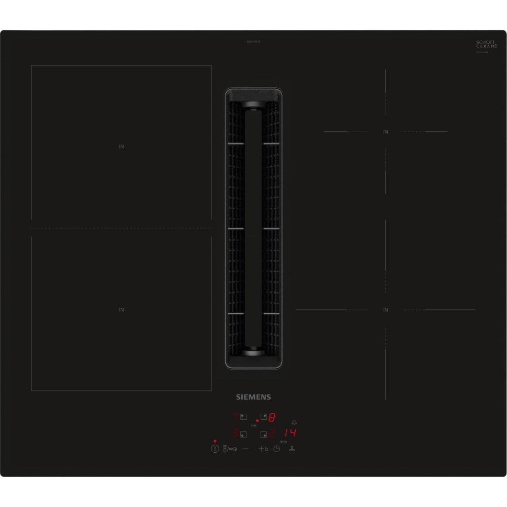 60cm Black Vented Induction Hob - Siemens ED611BS16E iQ300 - Naamaste London Homewares - 1