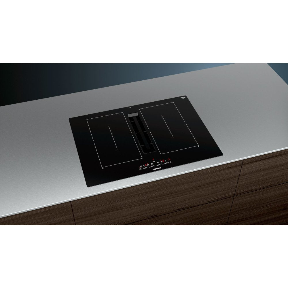 70cm Black Vented Induction Hob with Extractor - Siemens ED711FQ15E iQ500 - Naamaste London Homewares - 3