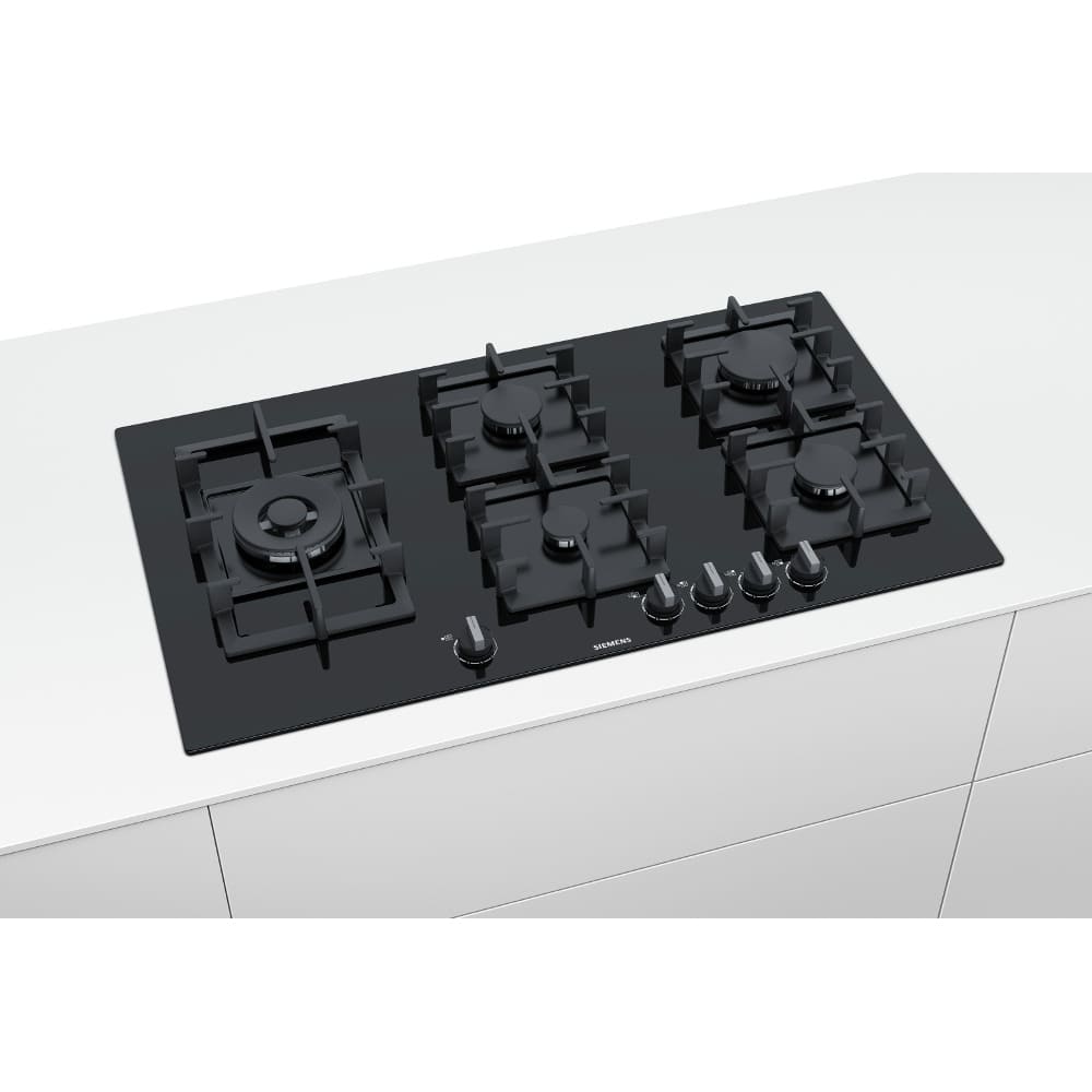 5 Burner Gas Hob Tempered glass Black - Siemens EP9A6SB90 iQ500 - Naamaste London Homewares - 5