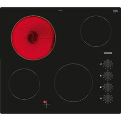 60cm 4 Zone Electric Ceramic Hob, Frameless - Siemens ET61RCEA1E iQ100 - Naamaste London Homewares - 1