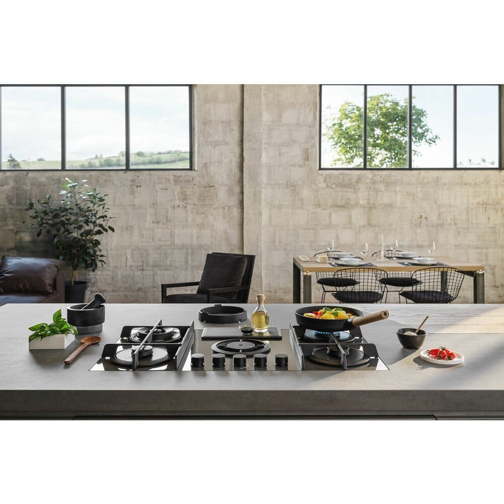 NikolaTesla Vented Hob, Black Glass - Elica NT-FLAME-BLK-RC - Naamaste London Homewares - 8