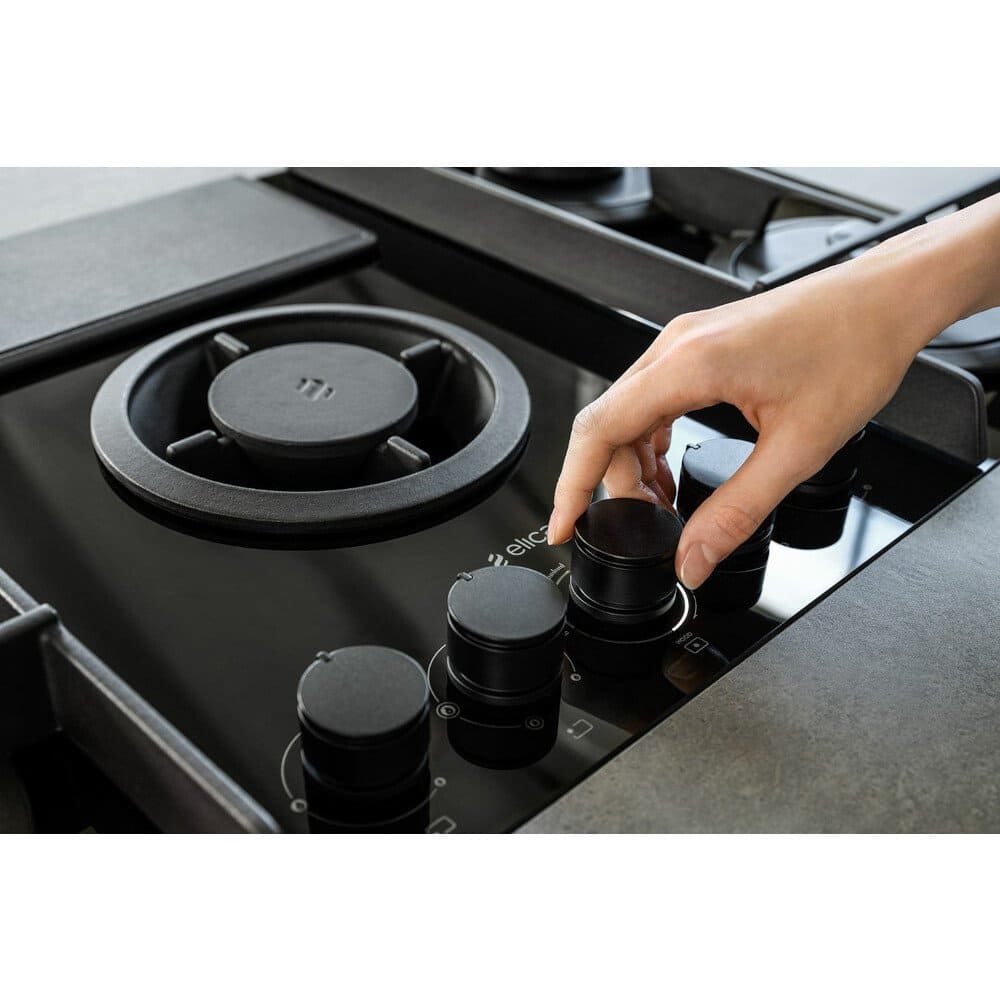 NikolaTesla Vented Hob, Black Glass - Elica NT-FLAME-BLK-RC - Naamaste London Homewares - 6