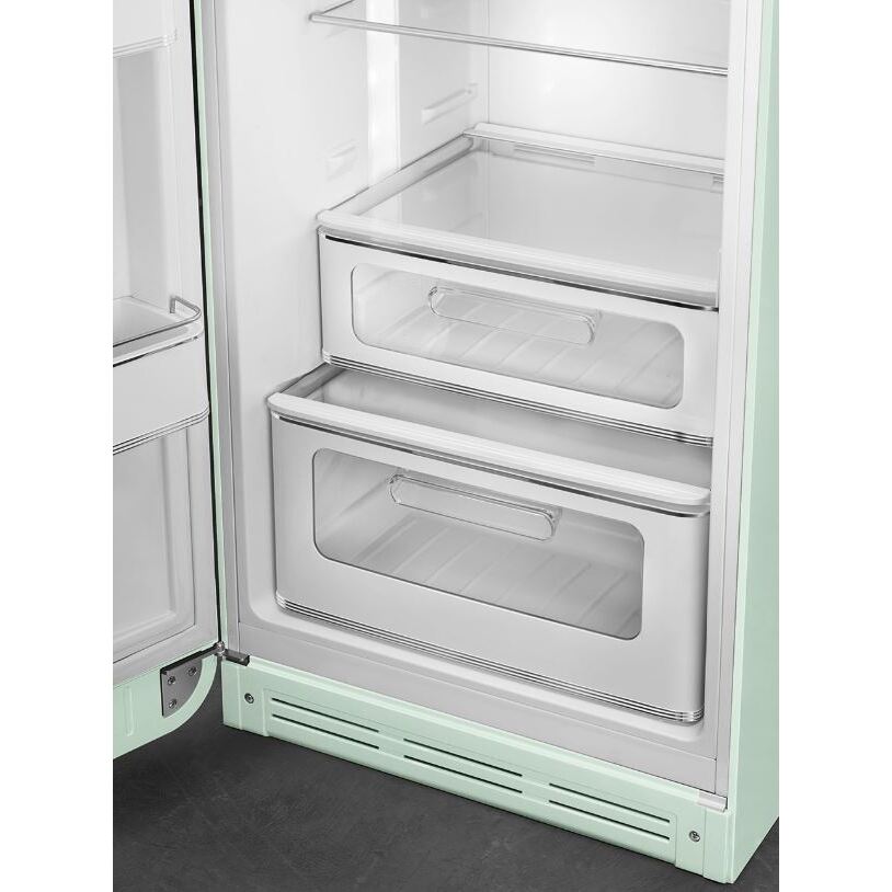 265L Retro Static Smeg Fridge Freezer, 80/20, Pastel Green - FAB30LPG5UK - London Houseware - 2