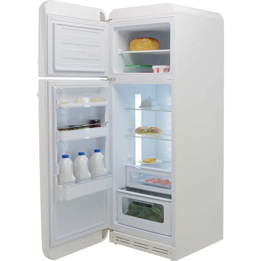 265L Retro Static Smeg Fridge Freezer, 80/20, White - FAB30LWH5UK - London Houseware - 3