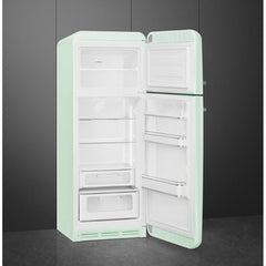 294L Retro Static Smeg Fridge Freezer, 80/20, Pastel Green - FAB30RPG5UK- London Houseware - 2