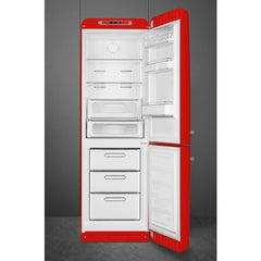 331L Retro Frost Free Smeg Fridge Freezer, 60/40, Red - FAB32RRD5UK - London Houseware - 2