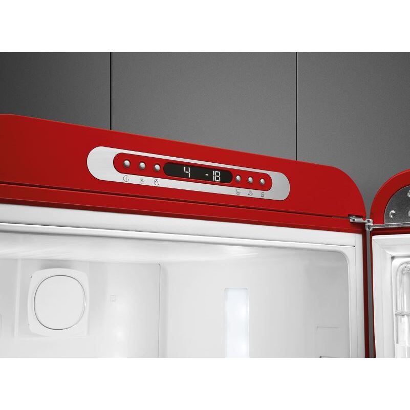 331L Retro Frost Free Smeg Fridge Freezer, 60/40, Red - FAB32RRD5UK - London Houseware - 7