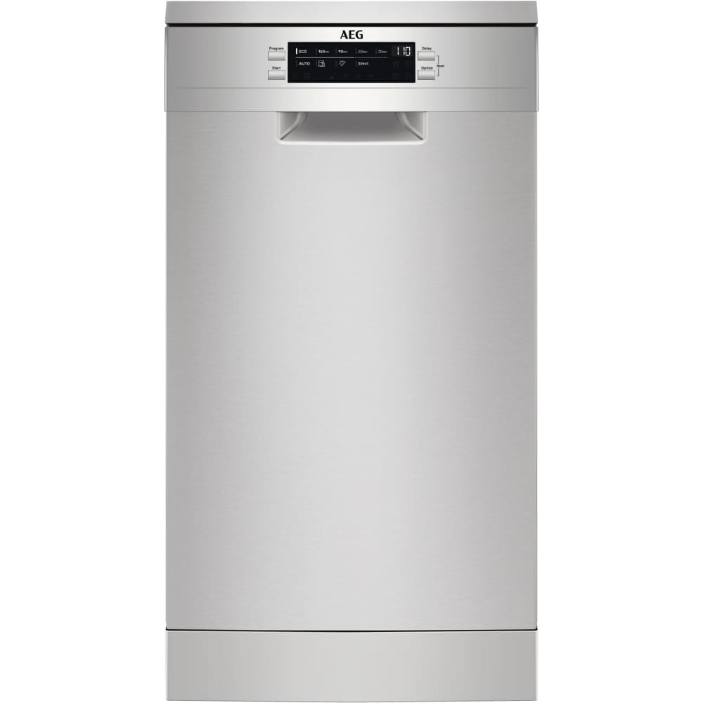 45cm Silver Freestanding Slimline Dishwasher - AEG FFB73527ZM - London Houseware - 1