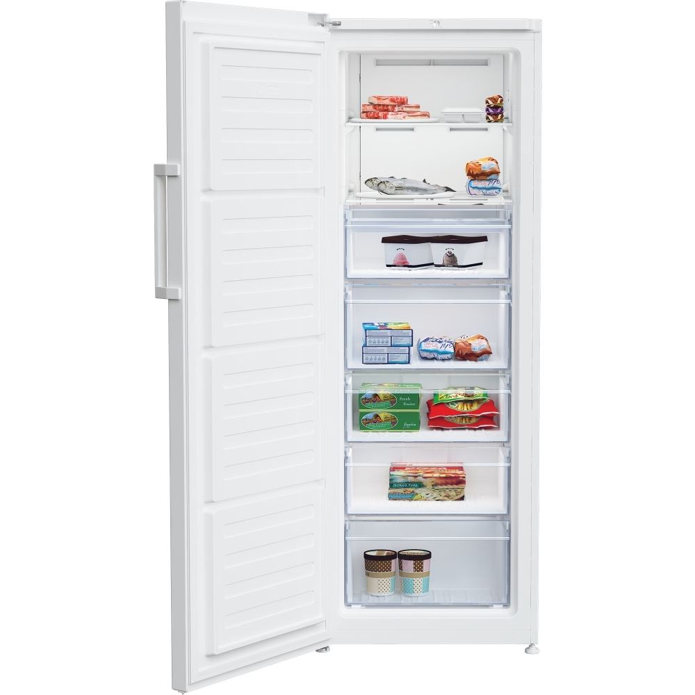 256L Frost Free Tall Freezer, White - Beko FFP4671W - Naamaste London Homewares - 3