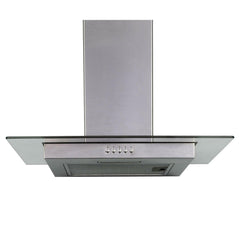 70cm Flat Glass Chimney Cooker Hood / Extractor Fan - SIA FL70SS - London houseware - 1