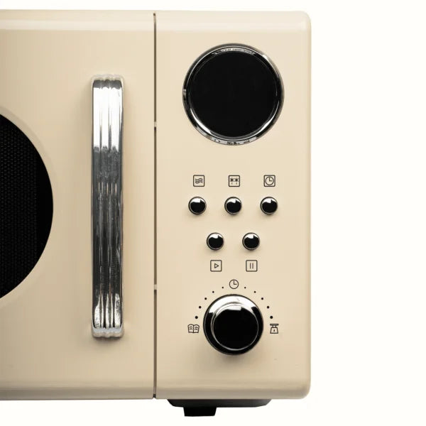 20L 700W Cream Retro Microwave Oven – SIA FRM20AP - London Houseware - 3