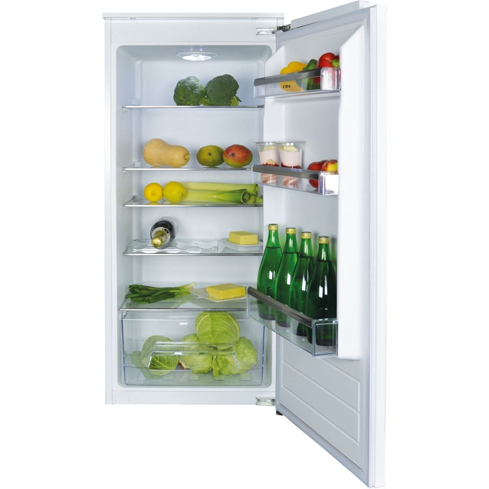 197L Under counter Larder Fridge, Fixed Hinge, White - CDA FW522 - London Houseware - 1