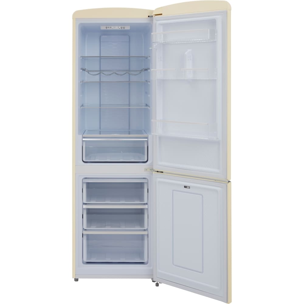 330L Retro Frost Free Fridge Freezer, Cream - CDA Florence Barley - London Houseware - 12