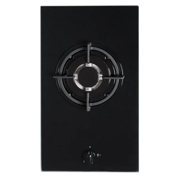 30cm Black Single Burner Glass Gas Hob – SIA GHG101BL - London Houseware - 1