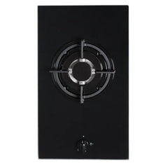 30cm Black Single Burner Glass Gas Hob – SIA GHG101BL - London Houseware - 1