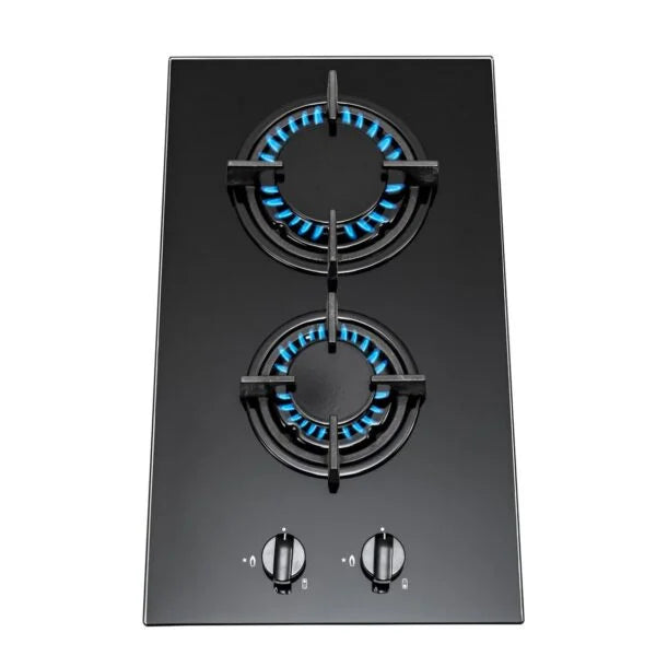 30cm 2 Burner Glass Gas Hob – SIA GHG301BL - London Houseware - 2