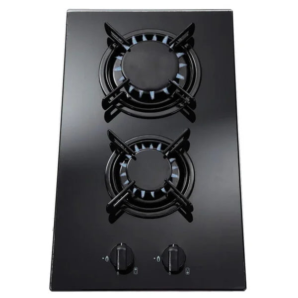 30cm Glass Gas Hob 2 Burner - SIA GHG302BL - London Houseware - 1