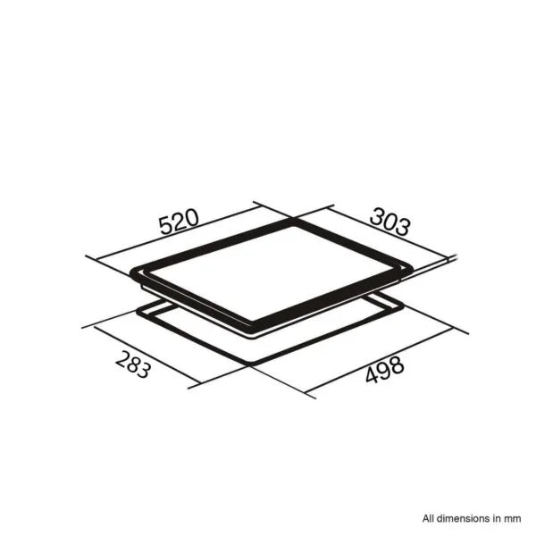 30cm Glass Gas Hob 2 Burner - SIA GHG302BL - London Houseware - 6