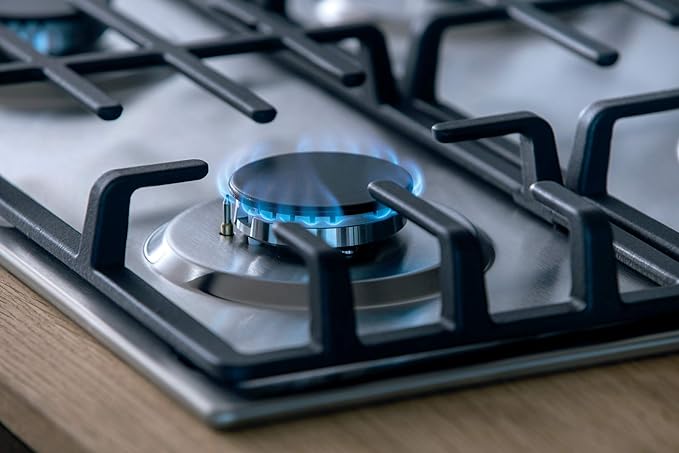 60cm 4 Burner Gas Hob, Stainless Steel - Hisense GM643XF - London Houseware - 2